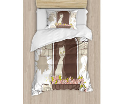 Cartoon Pet Cat Animal Duvet Cover Set