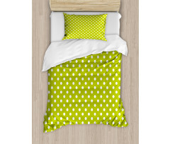 Lime Vintage Polka Dots Duvet Cover Set