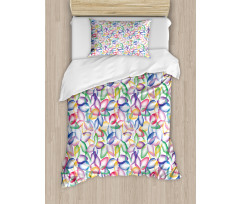 Colorful Flower Petals Duvet Cover Set