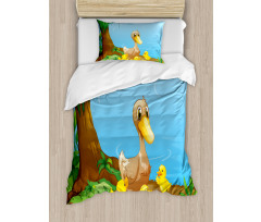 Duck and Ducklings Duvet Cover Set