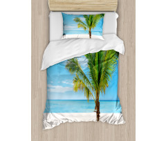 Coconut Palm at Beach Duvet Cover Set