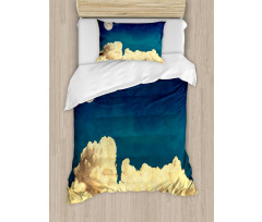 Stars Full Moon Cloud Duvet Cover Set