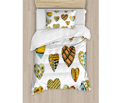 Heart Shapes Pattern Duvet Cover Set