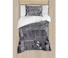 Road Intersection Paris Duvet Cover Set