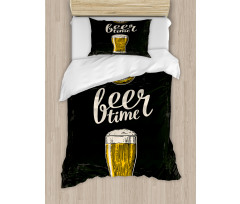 Beer Time and Old Watch Duvet Cover Set