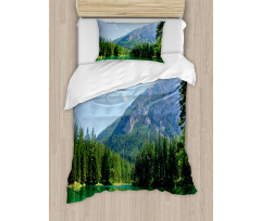 Forest Lake in Valley Duvet Cover Set