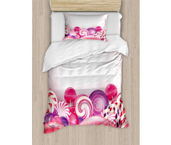 Rainbow Swirl Lollipop Duvet Cover Set