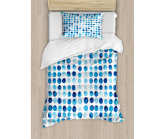 Hand Drawn Circles Cells Duvet Cover Set