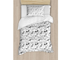 Lingerie Doodle Duvet Cover Set