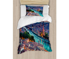 Verona Italy Blue Hour Duvet Cover Set