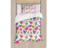 Colorful Butterflies Duvet Cover Set