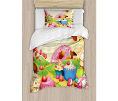 Yummy Donuts Land Duvet Cover Set