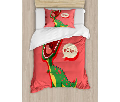 Cartoon Prehistoric Duvet Cover Set