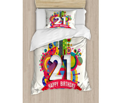 Happy Birthday Image Duvet Cover Set