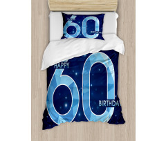 Birthday 60 Stars Duvet Cover Set