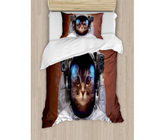 Kitten in Milkyway Duvet Cover Set