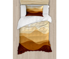 Abstract Sunrise Mountains Duvet Cover Set