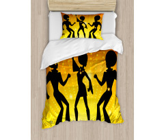 Dancing Afro People Duvet Cover Set