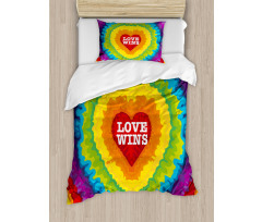 Love Wins Tie Dye Effect Duvet Cover Set