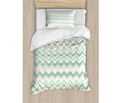 Blurry Abstract Zig Zag Duvet Cover Set