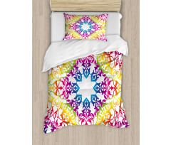 Abstract Lace Swirls Ivy Duvet Cover Set