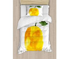 Watercolor Lemon Duvet Cover Set