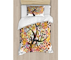 Spring Season Tree Leaves Duvet Cover Set