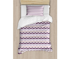 Zig Zag Waves Shapes Duvet Cover Set