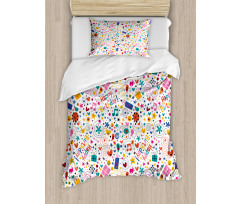 Hearts Musical Notes Duvet Cover Set