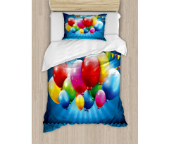 Vibrant Colored Balloons Duvet Cover Set