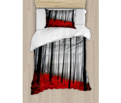 Mystical Foggy Woodland Duvet Cover Set