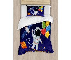 Astronaut Balloon Duvet Cover Set