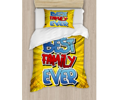 Best Family Ever Words Duvet Cover Set