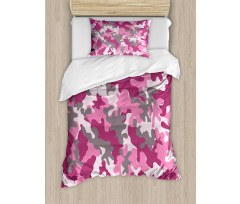 Feminine Camo Vibrant Duvet Cover Set