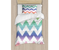 Large Zig Zag Pattern Duvet Cover Set