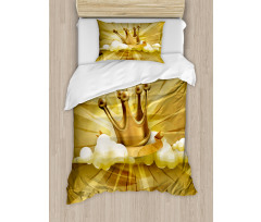 Fairytale Crown and Clouds Duvet Cover Set