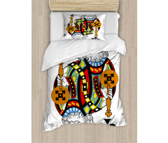 King of Clubs Gamble Card Duvet Cover Set