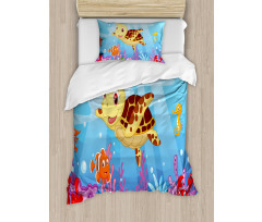 Baby Turtle Fishes Duvet Cover Set