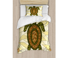 Turtle Zentangle Artwork Duvet Cover Set