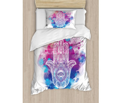 Watercolor Hamsa Art Duvet Cover Set