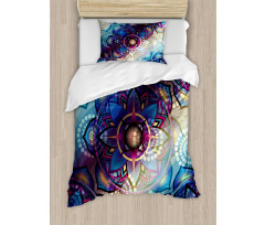 Diagonal Gradient Lotus Duvet Cover Set