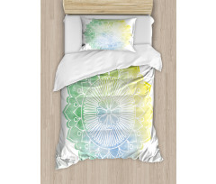 Doodle Watercolor Flora Duvet Cover Set