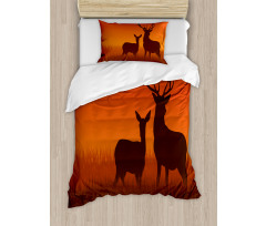 Deer Doe Autumn Duvet Cover Set