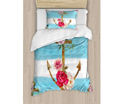 Anchors and Roses Duvet Cover Set