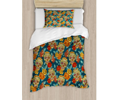 Diamond Eyes Roses Duvet Cover Set