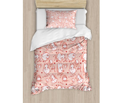 Hippo Pattern Duvet Cover Set