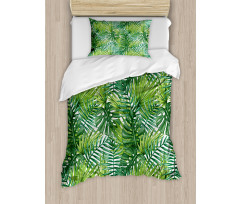 Tree Leaves Watercolor Duvet Cover Set