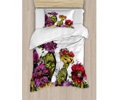 Potted Plant Blossom Duvet Cover Set