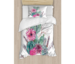 Exotic Bouquet Vintage Duvet Cover Set