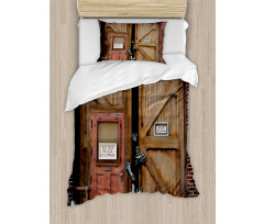 Monster Wood Door Duvet Cover Set